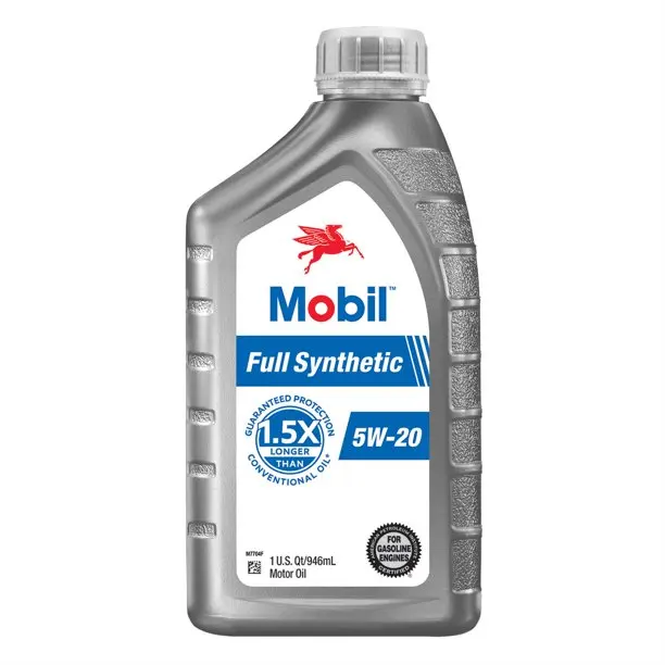 Mobil Full Synthetic Motor Oil 5W-20, 1 Quart(0.946 Liter), Case of 6