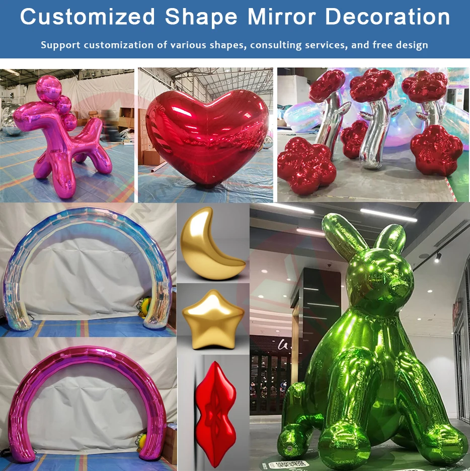 PVC inflatable mirror ball for event disco mirror ball inflatable for stage 60 inches pink mirror balls