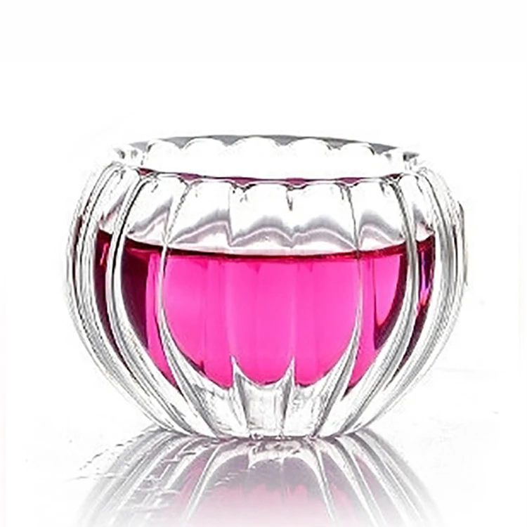 50ml Pumpkin Striped Double Glass curve double wall glass cup Double-layer glass tea cup