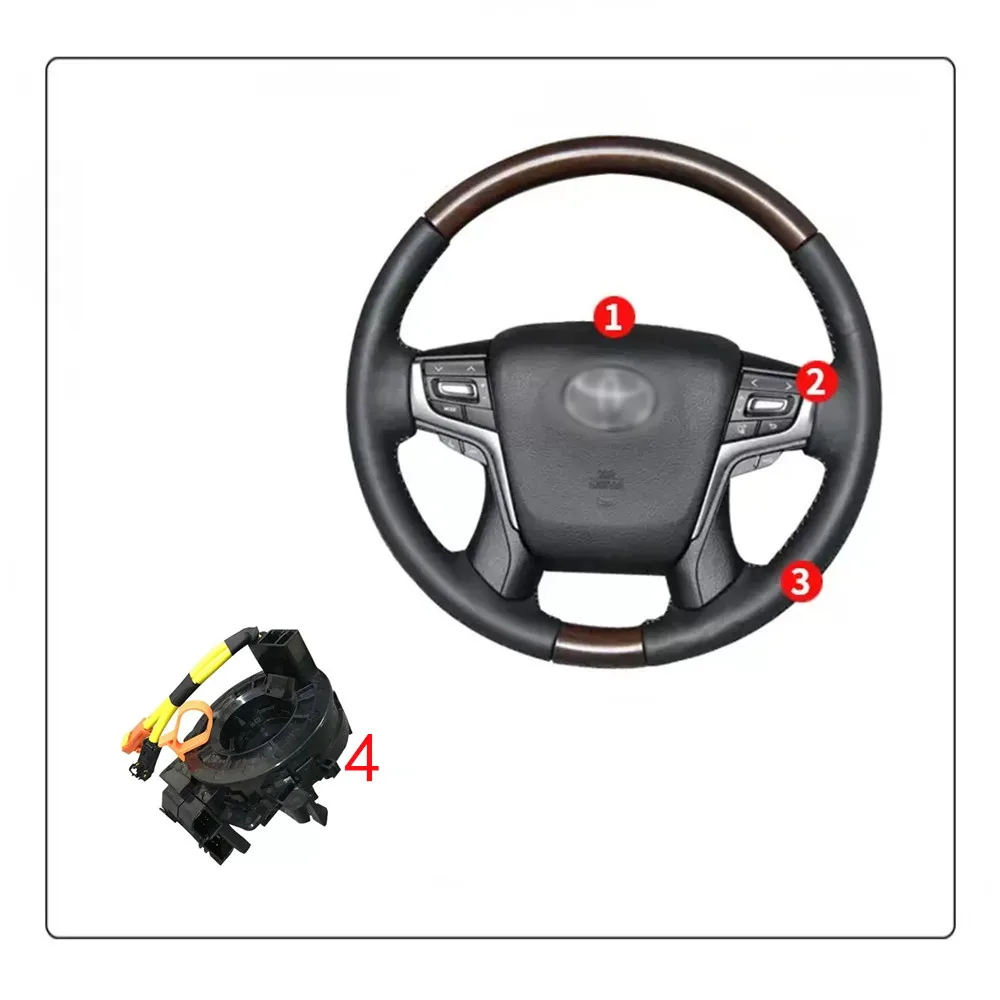 Wood steering wheel for Toyota Land cruiser Prado LC200 2018 2020