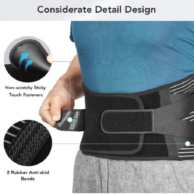 XXL Size Elastic Neoprene and Leather Lumbar Support Belt Adjustable Fitness Sauna Slimming Loss Weight for Adults