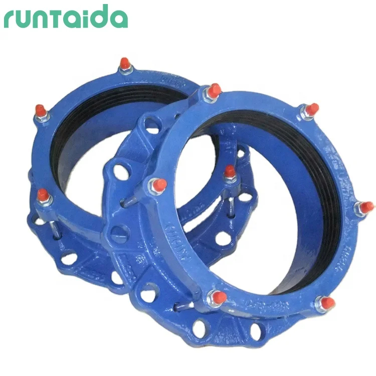 Pvc Pipe Ductile Iron Af Flange Loose Sleeve Limit Pipe Expansion Joint Flange Adaptor With Epoxy Power Coating