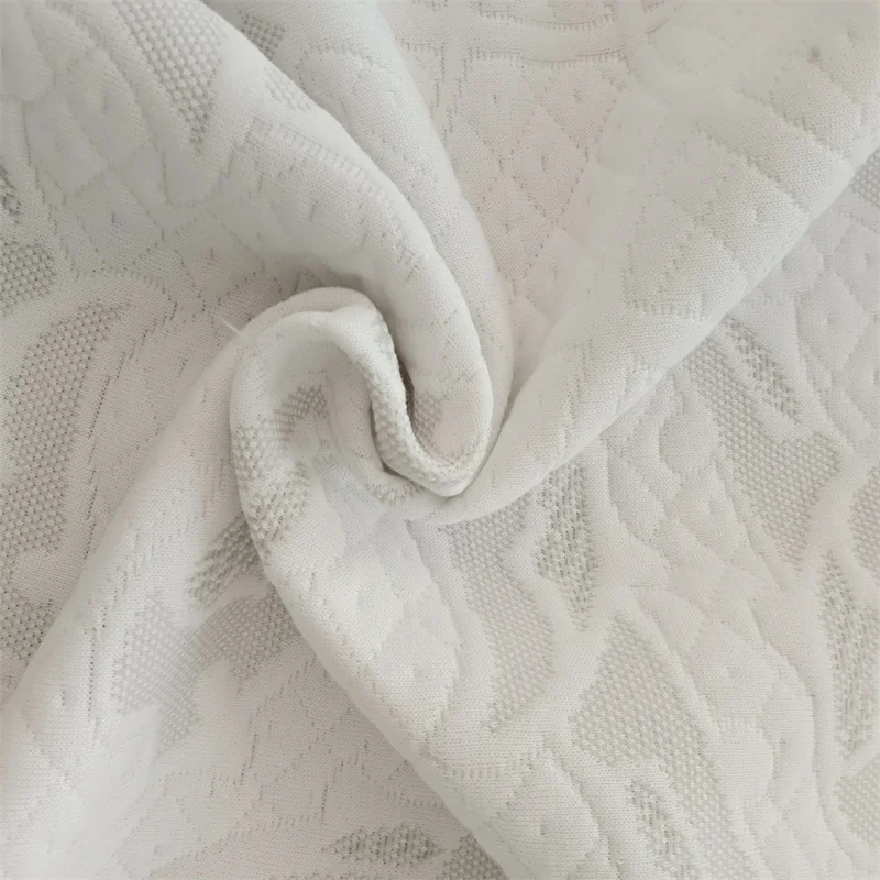 Graphene hometextile fabric Mesh polyester jacquard fabric Stretch Breathable mattress lace fabric