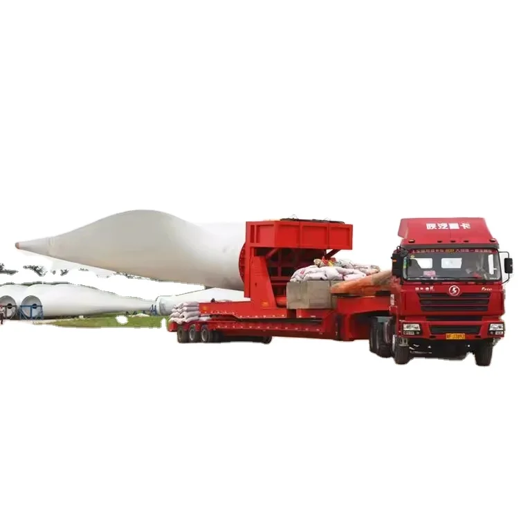 Wind Turbine Blades Transport Trailer Extendable Low BedSemi Trailer for Wind Power Blades