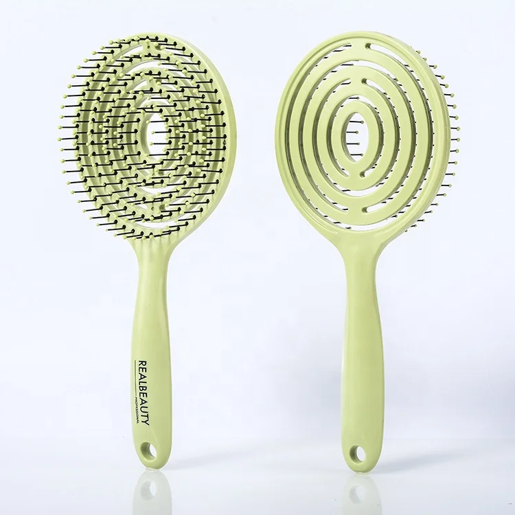 LUXE round kids hair styling brush portable anti knotting hair travel brush customized cute vented hair brush for children