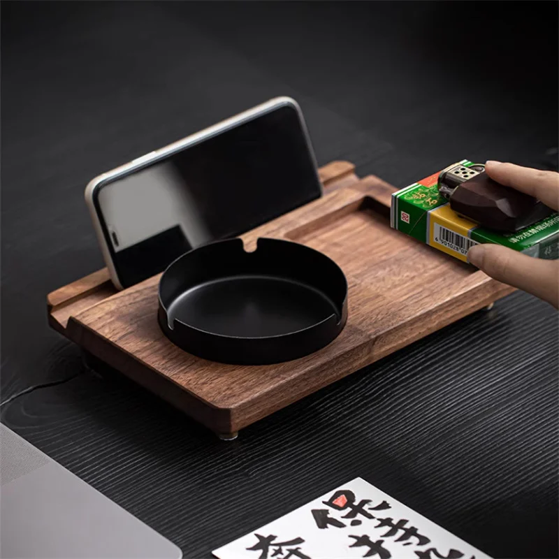 Wholesale Black Walnut Ashtray Black Walnut Whole Wood Teacup Holder And Jewelry Storage Box Storage Rack ashtray