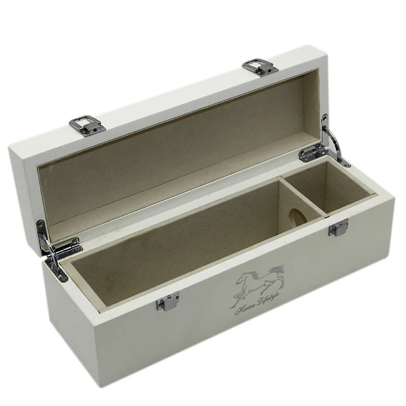  Professional White Color High Glossy Wine Wooden Packaging