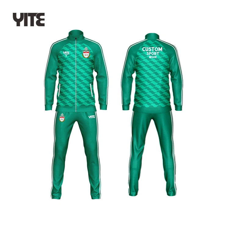 Wholesale Training tracksuit green yellow purple  mens tracksuit custom good quality tracksuit