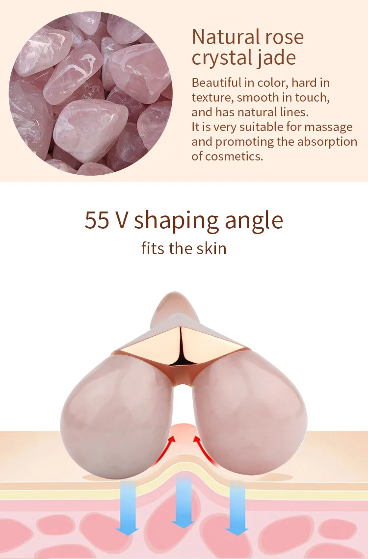 Hot Sell  Natural Stone Jade Roller Facial Massage Tool Set Face Guasha Massager Board Gua Sha Scraper 3d Jade Roller