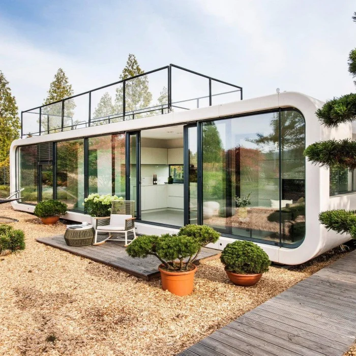Modern Design Modular Outdoor Cabin House Living Container Homes Apple Pod Cabin Garden Cabin