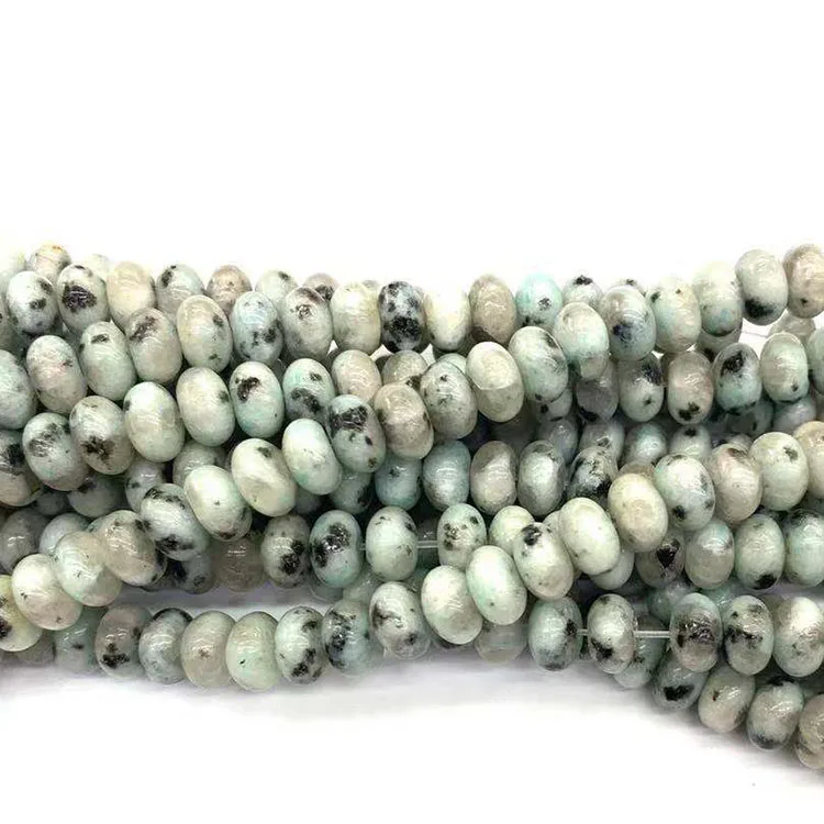 Wholesale gemstone roundel onyx beads 5*8mm natural Tianshan blue Abacus natural stone Loose Bead for Jewelry Making