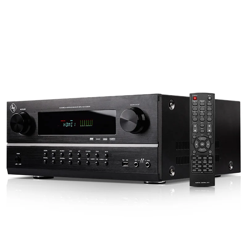 Best professional 5.2Ch HD fm  usb audio power amplifier satellite tv receiver for Home