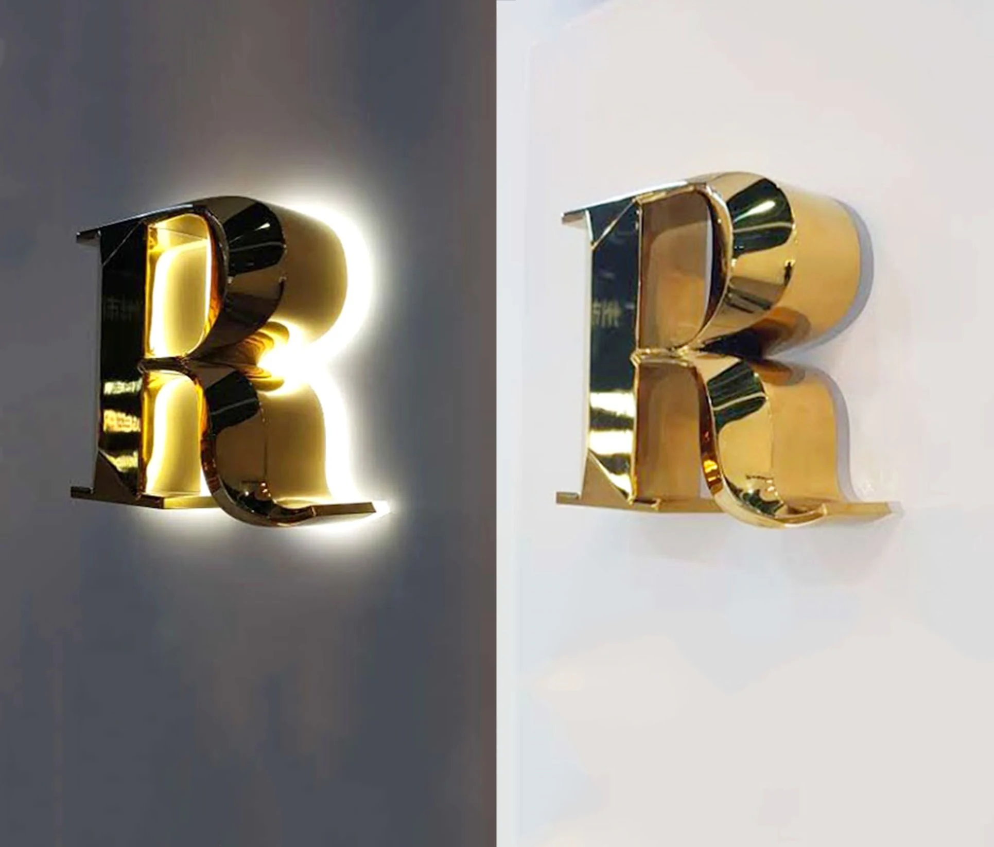 Building Wayfinding Numbers Name Letters Sign Backlit Led Channel Letters Sign