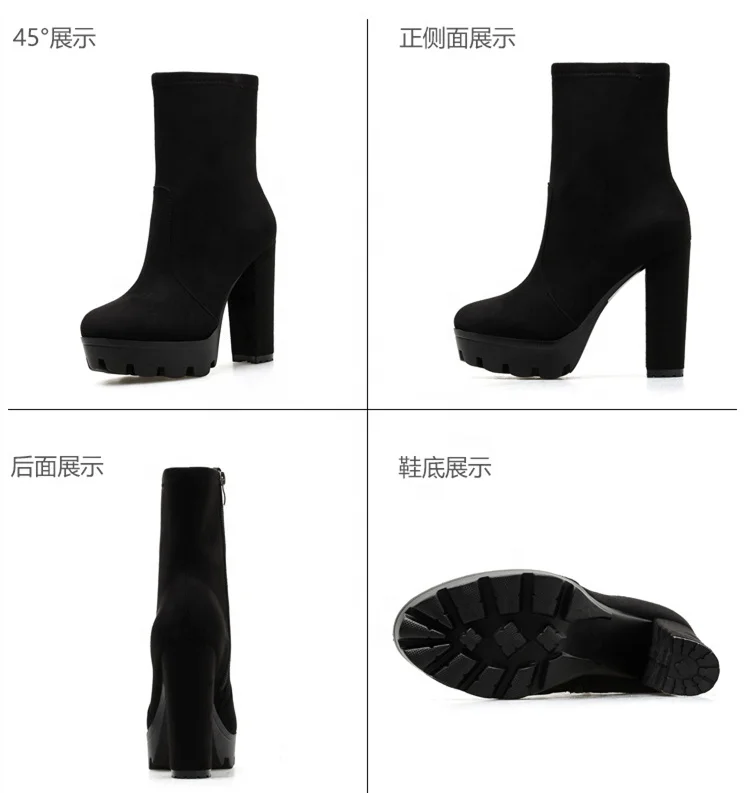 LFZ-59 Ladies Footwear Shoes 2022 Platform Boots Short Ankle Boots Women Shoes Outdoor Winter Boots for Women