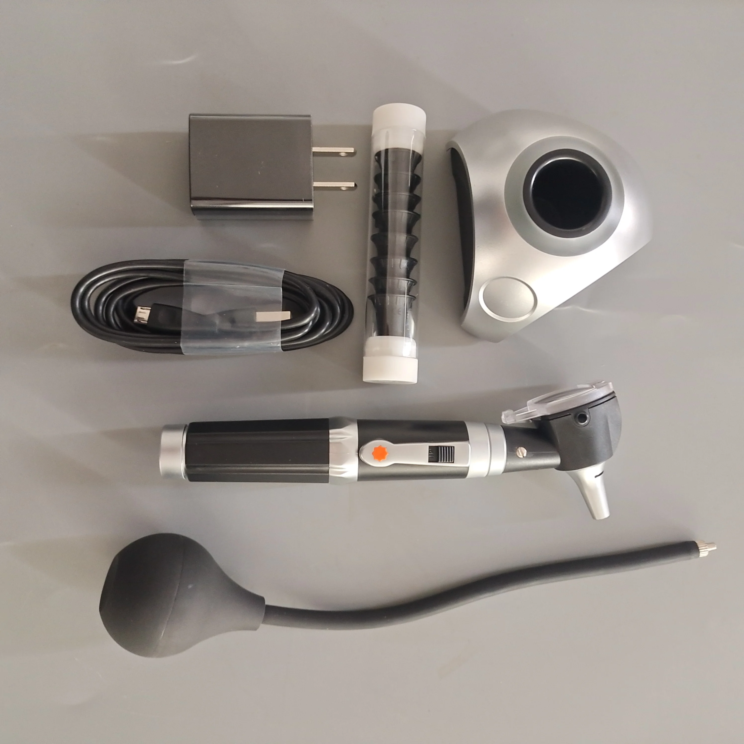 SZMIQU LED White/sunlight Otoscope Surgical Diagnostic Set Ear Mirror Fiber Optic Rechargeable Otoscope  Earache Ear Speculum