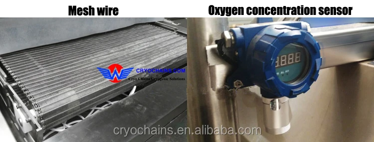 Промышленное оборудование для быстрого замораживания продуктов, туннель для замораживания жидкого азота