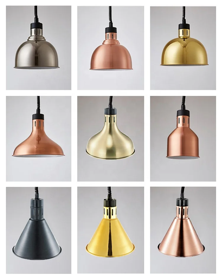 Fashion style hotel Kitchen equipment stretch heating lamp bulb 250W 275W 375W electric Infrared food buffet hanging heat lamp