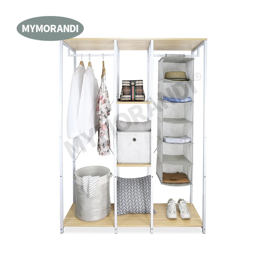High Quality Modern Metal Wardrobes Closet Storage Racks  bedroom 4 Tier Metal Storage wardrobes