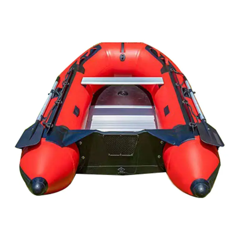 2.3m-5.2m PVC Inflatable Boat with Aluminum Rafting Water Safety Rubber Boat with Paddles