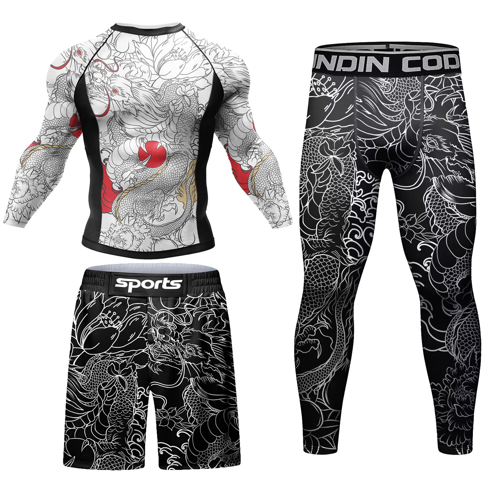 CODY LUNDIN мужской компрессионный спортивный базовый слой набор jiu jitsu MMA Bjj Rash Guard кикбоксинг тренировки тренажерный зал фитнес футболки