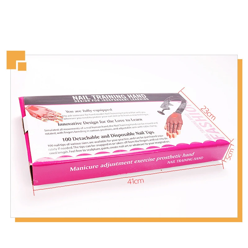 ianna Flexible Nail Art Training Hand Model With 100 Pcs Nails Artificial False Nail Practice Hand For Manicure Training Finger