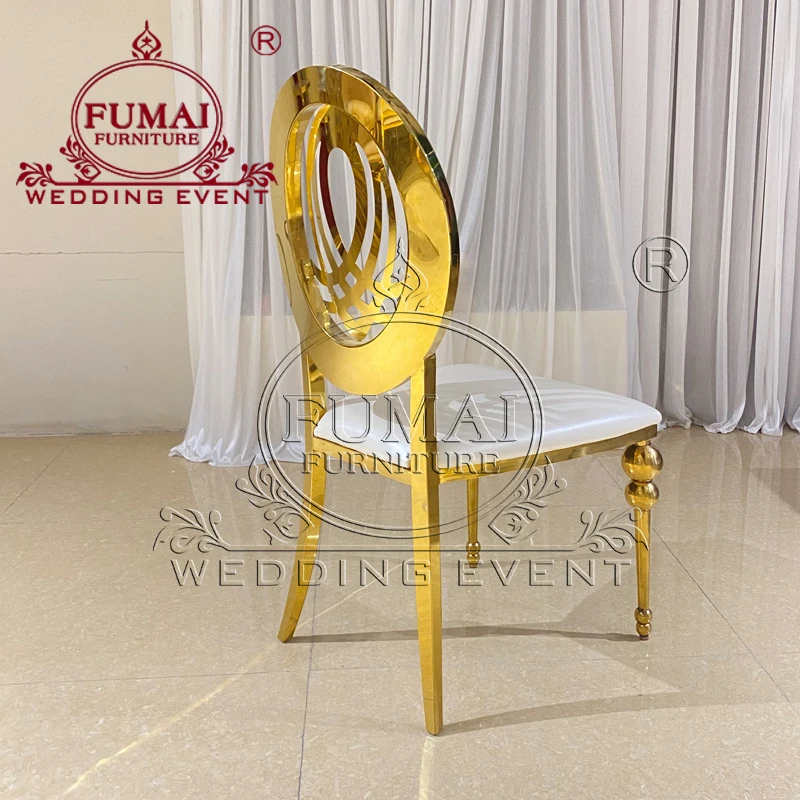 On Sale Stainless Steel Gold  Luxury Wedding Royal  Throne Chairs