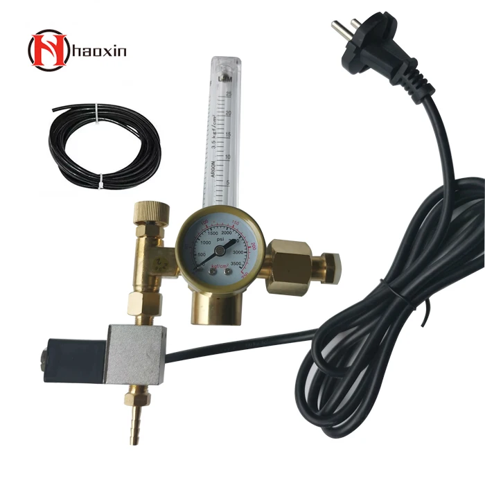 Good quality full brass aquarium co2 regulator with 220V solenoid valve