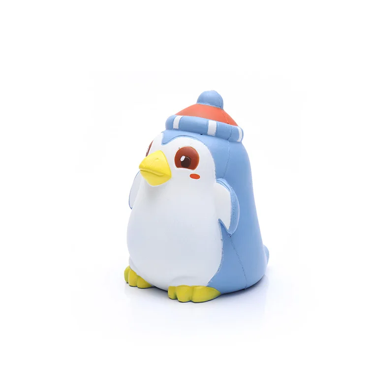 custom stress reliever super soft pu foam animal shaped cute penguin squeeze toys