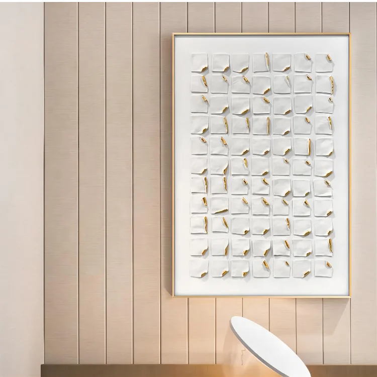 Modern Minimalist Decorative Painting Ceramic 3d Luxury Wall Mural Abstract Wall Painting Ceramic Wall Art Home Decor