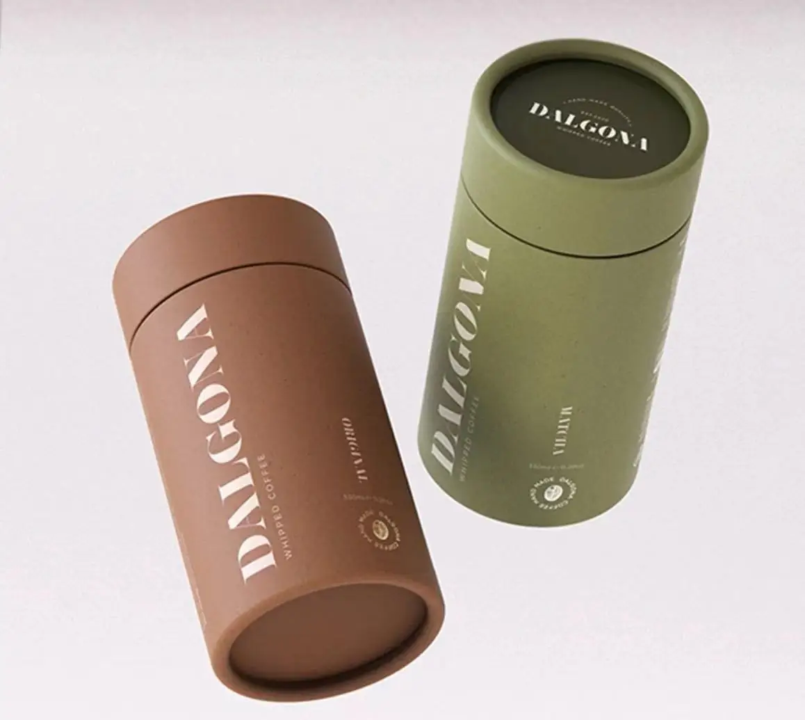 Eco Friendly Packaging Circular Tea  Printed Logo Tube Boxes Customized Design Paper Cylinder Gift Box