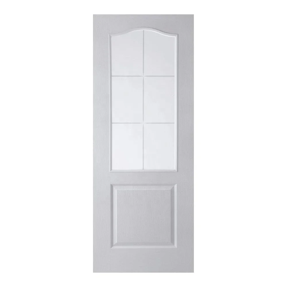 Door Decor Interior Wooden Custom French Design Pre Hung Glass Wood Oil Sand Glass Aluminum Door Graphic Design Modern Solid