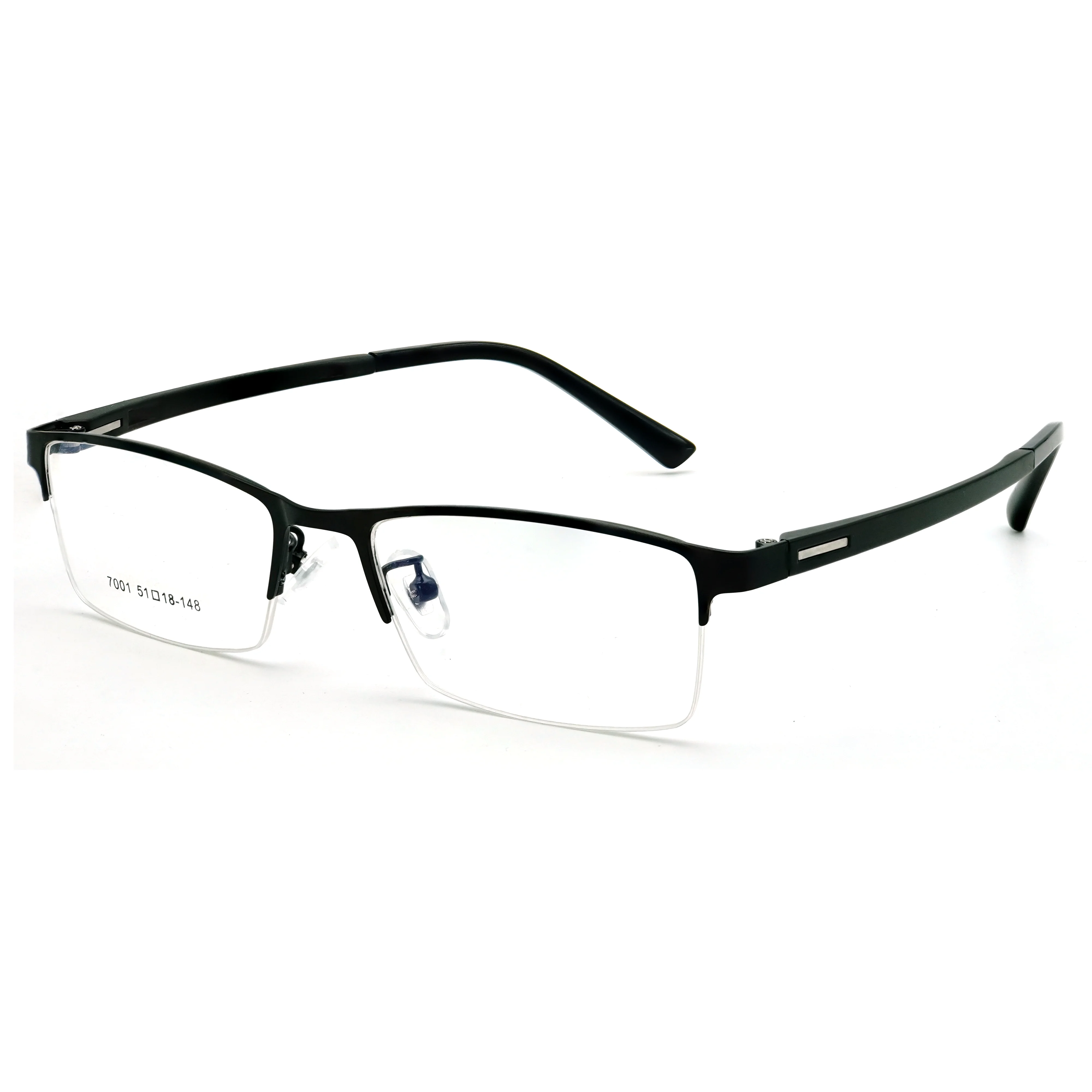 HOT Factory Direct Selling Half Frame Metal Square Glasses Frame Optical Reading Eyeglasses For Unisex men glasses rimless frame