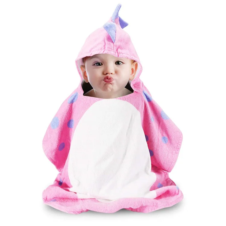 Одежда для маленьких детей Детский халат с капюшоном, детское полотенце халат органических