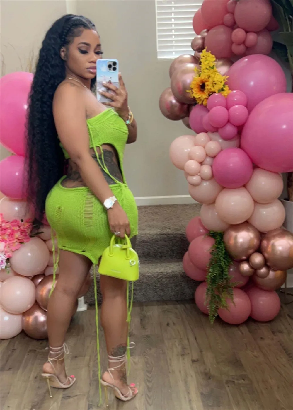 New Trendy Sexy Sleeveless Strapless Irregularity Top Mini Skirt Beach Wear Crochet 2 Piece Set Women Knitted