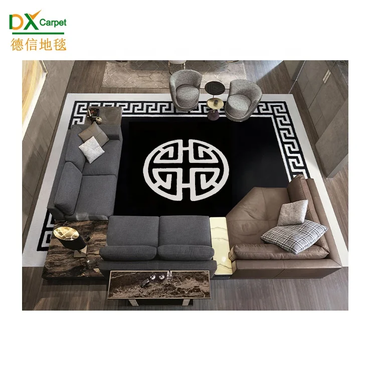 Most popular design black white color tapis modern design room area rug carpet for living room 500 800