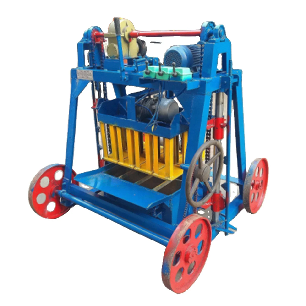 Low Cost Hand Press Mud Brick Making Machine Key Block Building Technical Parts Sales Video Pcs Solid Support Plant Weight Easy