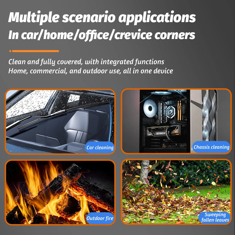 Docreate 1KG Thrust 700W Portable Turbo Violent Fan Powerful Jetdry Fan Jet Air Blower Dust Cleaner Leaf Blower Turbo Fan