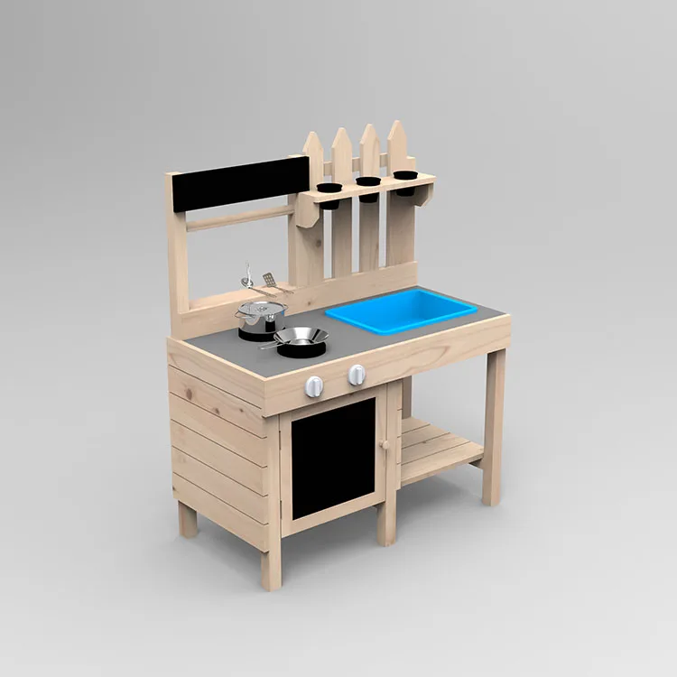 Children Wooden Kitchen Play Sets Cabinet Baby Kitchen Cooking role play Toy Set