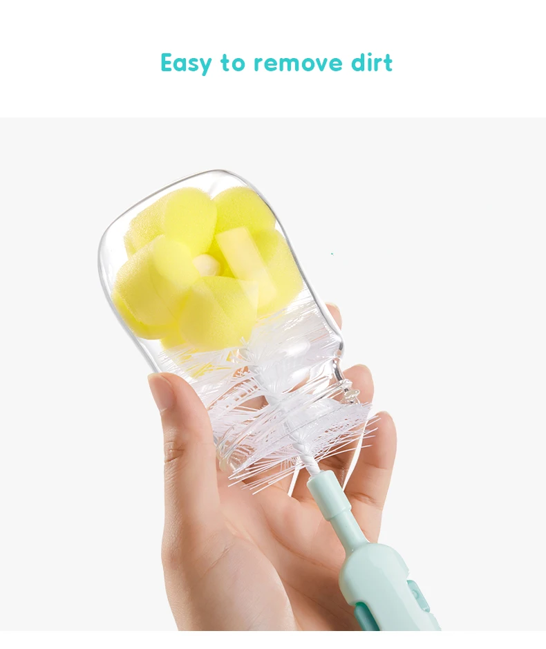 Щетка для чистки детских бутылочек, с поворотом на 360 градусов