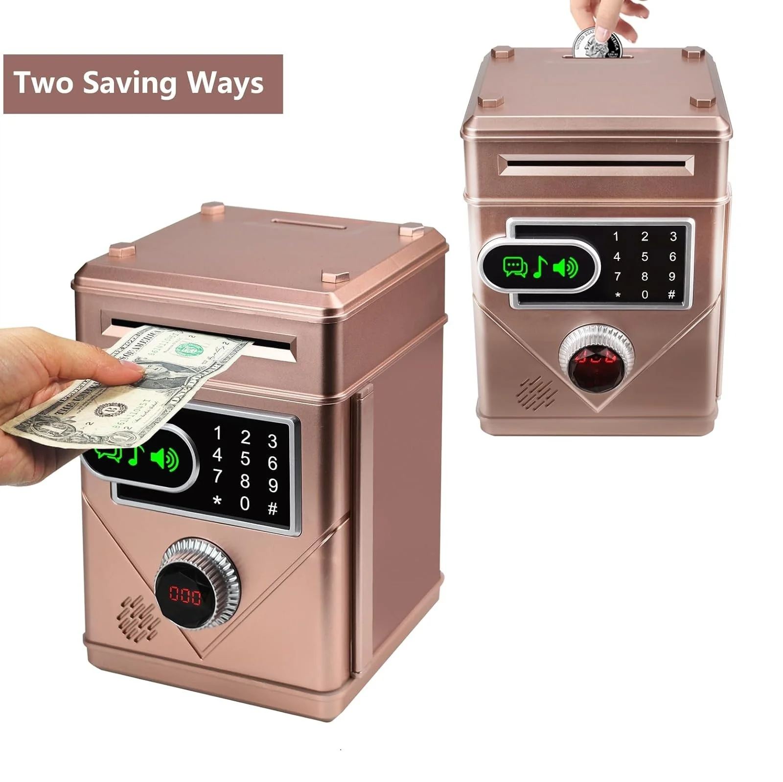 Electronic Touch Screen Piggy Bank Safety Password Mini Intelligent Counting Money Coin Bank ATM Banks Children Toys