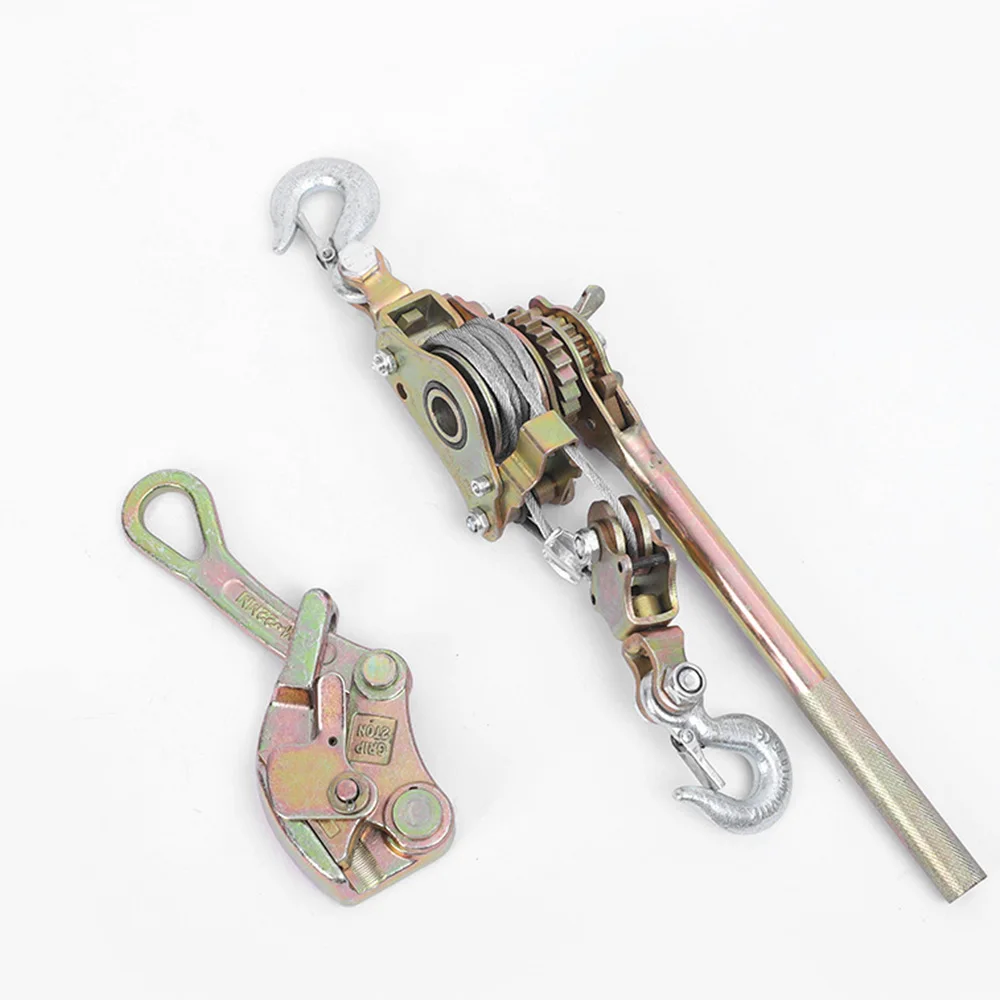 Boat Winch Puller Cable Hoist Winch Puller with 2 Hooks Ratchet Cable Puller