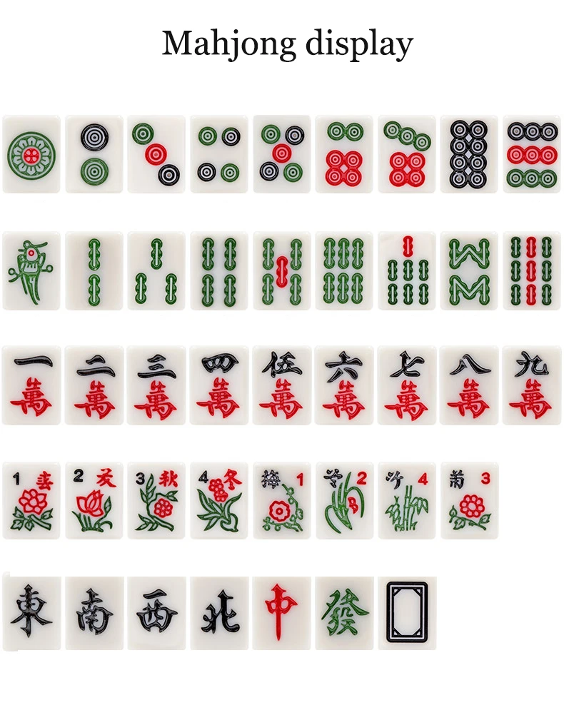 
Mini mahjong set small traveling hand rub hand play dormitory mahjong set 24MM small mahjong set 