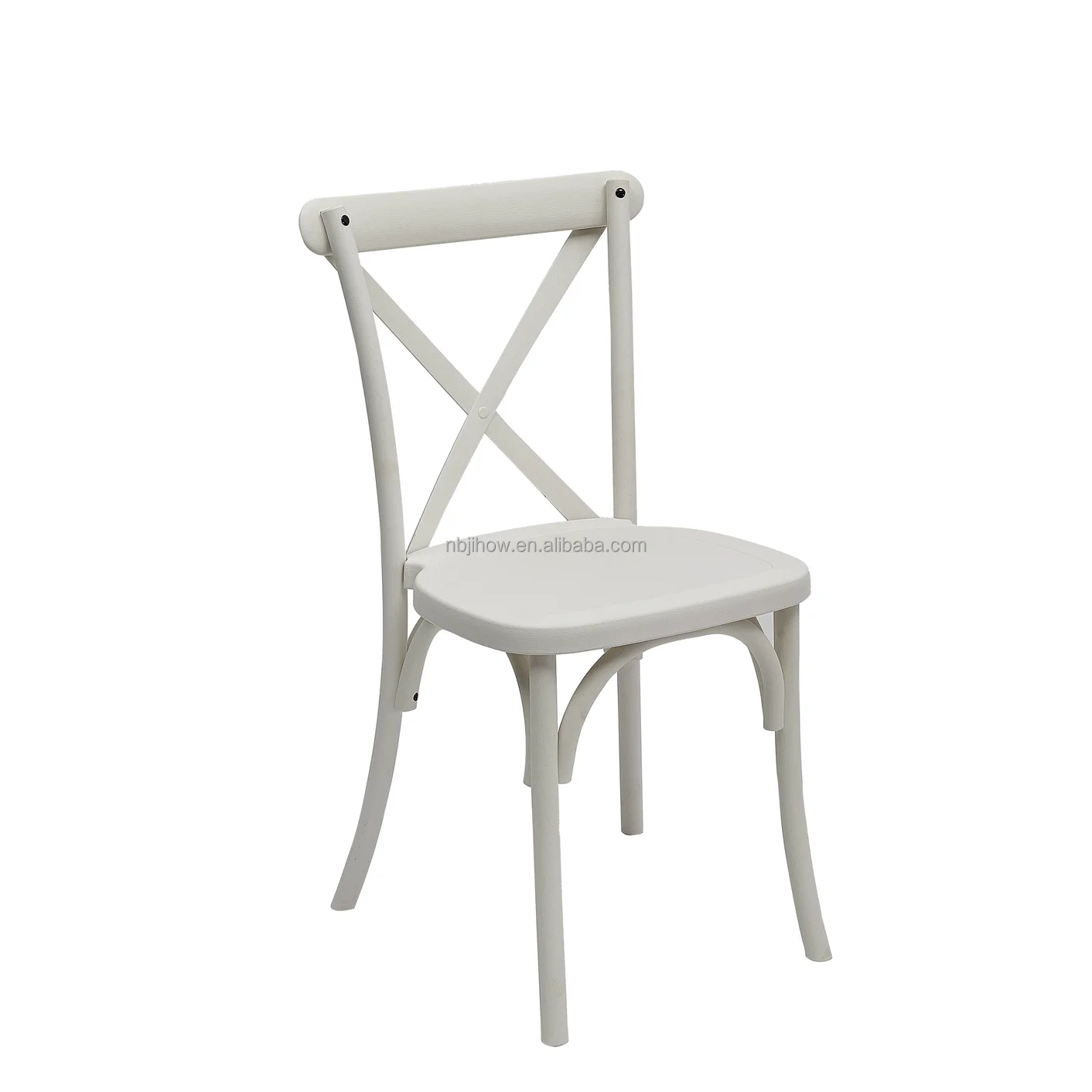 PP resin crossback chair for rental event chair manufacture  chestnut color