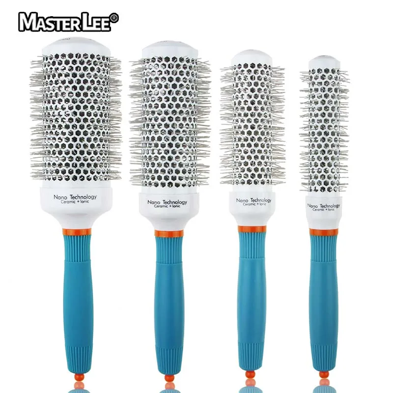 Masterlee customized logo High quality Nylon Bristle brush Ceramic Hair Brush wave brush