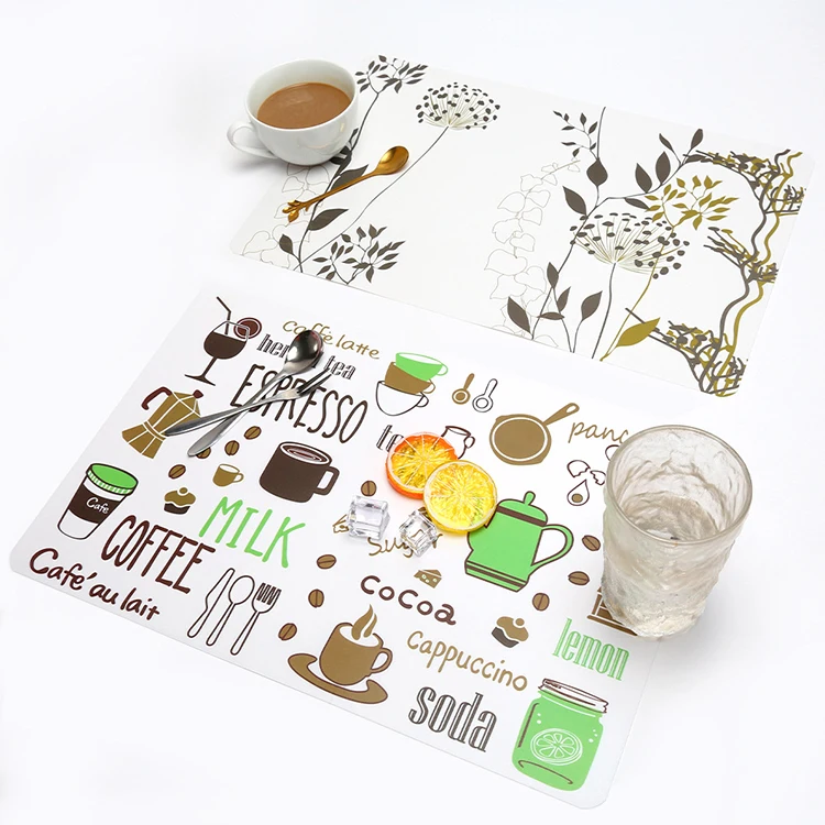 PP Printed Restaurant Table Mats Placemat Factory Hot Selling Dining Mat Placemats For Kitchen Custom Pad Square Mat