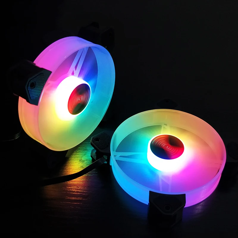 Кулер Coolmoon с нефритовым кольцом 120 мм RGB высококачественный кулер пультом дистанционного управления RF для корпуса игрового компьютера