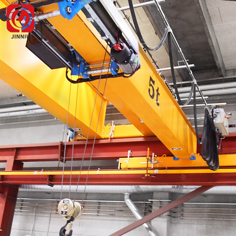 Supported 1 2 3 ton 5 ton Top Running Small Power Travel Bridge Overhead Crane with Easy Operation