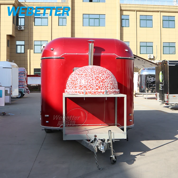 WEBETTER Remorque Foodtruck Mobile Airstream Food Kiosk Truck Coffee Pizza Cart Churros Food Trailers Fully Equipped US Standard