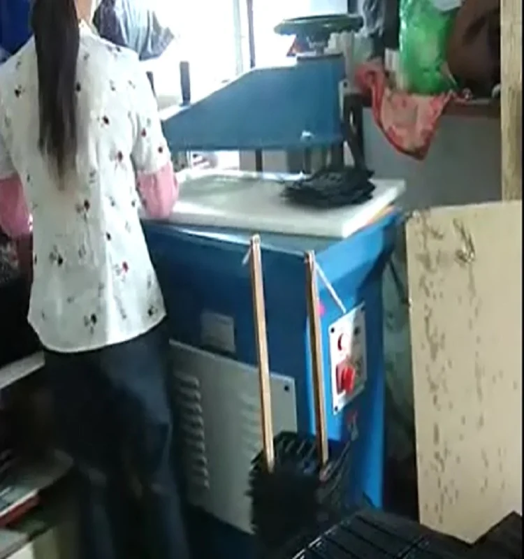 16T hydraulic swing arm die cutting machine for leather, rubber, shoe sole