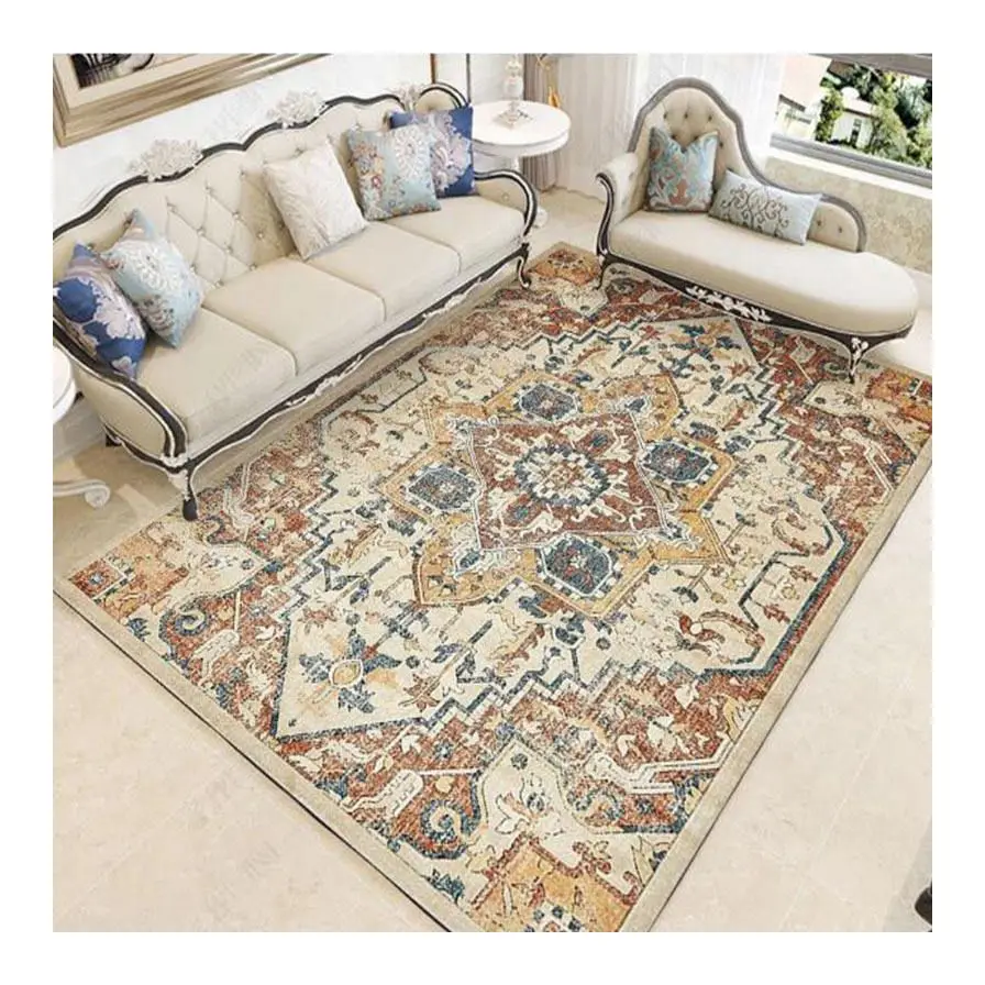 3x4m Machine Washable Rug 3x4 Entryway Rugs Vintage Distressed Runner carpet Non-Slip Area Rug for Living Room Bedroom Entranc